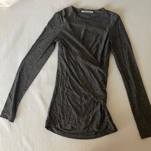T Alexander Wang Long Sleeve T-Shirt with a crossover on body